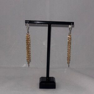 Hand Crafted Gold Chain Earrings